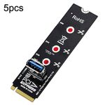 5pcs NGFF M.2 Rotor PCI-E Channel USB3.0 Transfer Card Graphics Extension Transfer (Nero)