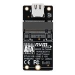 M.2 NVME Hard Disk Box Transfer Card RTL9210B Chip Type-C / USB-C USB3.1 Gen2 10Gbps (Nero)