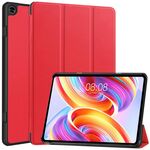 Per Teclast T50 Custer Pure Color 3-Fold Holder Custodia per tablet in pelle intelligente (rosso)