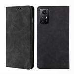 Custodia per telefono in pelle magnetica per Xiaomi Redmi Note 12S 4G Skin Feel (nera)