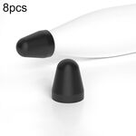 Per Xiaomi Stylus Pen 2 8 pezzi / set Cover pennino stilo resistente all'usura in silicone (nero)