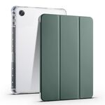 Per OPPO Pad Air 10.36 2022 Custodia per tablet in pelle TPU trasparente pieghevole a 3 pieghe con slot per penna (verde)