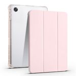 Per OPPO Pad Air 10.36 2022 Custodia per tablet in pelle TPU trasparente pieghevole a 3 pieghe con slot per penna (rosa)