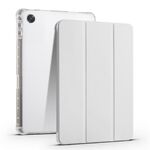 Per OPPO Pad Air 10.36 2022 Custodia per tablet in pelle TPU trasparente pieghevole a 3 pieghe con slot per penna (grigio)