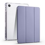 Per OPPO Pad Air 10.36 2022 Custodia per tablet in pelle TPU trasparente pieghevole a 3 pieghe con slot per penna (viola)
