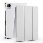 Per vivo Pad 11 Custodia per tablet in pelle TPU trasparente pieghevole a 3 pieghe con slot per penna (grigio)
