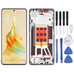 Schermo LCD originale per OPPO Reno9 Pro Digitizer Assemblaggio completo con cornice (oro)