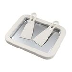 Mini macchina per yogurt fritto per uso domestico Vassoio per ghiaccio fritto fai-da-te fatto in casa per bambini, colore: lega di alluminio bianco 22,5x17,5 cm