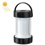 Lanterna da campeggio Luci di emergenza solari per esterni Luce per tenda multifunzionale (nero)