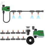 Sistema di irrigazione Dispositivo di irrigazione automatico temporizzato con controller intelligente, specifica: 10 m 10 set di irrigatori a spruzzo sospesi