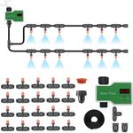 Sistema di irrigazione Dispositivo di irrigazione automatico temporizzato con controller intelligente, specifica: 20 m 20 set di ugelli a spruzzo sospesi