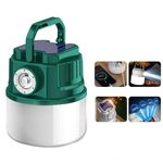 C52 Luce da campeggio solare multifunzionale Luce da tenda impermeabile zoomabile con uscita USB (verde)