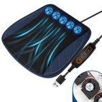 Ventilatore multifunzionale USB Ventilazione Dissipazione del calore Cuscino per seggiolino auto(Blu)