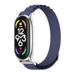 Per Xiaomi Mi Band 6/5/4/3 MIJOBS PLUS Cinturino in nylon traspirante (blu notte argento)