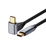 Per Steam Deck Gen2 100W USB-C/Type-C maschio a USB-C/Type-C cavo dati stereo curvo maschio, lunghezza: 2 m