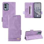 Custodia per telefono in pelle con chiusura magnetica per Nokia X30 5G (viola)