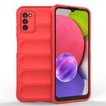 Per Samsung Galaxy A03s Versione India Magic Shield TPU + custodia per telefono in flanella (rosso)