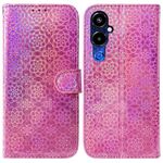 Per Tecno Pova 4 Pro custodia per telefono in pelle con fibbia magnetica colorata (rosa)