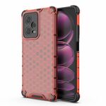 Per Xiaomi Poco X5 Pro Custodia antiurto a nido d'ape per PC + TPU (rosso)