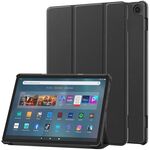 Per Amazon Fire Max 11 Custer Pure Color 3-Fold Holder Custodia per tablet in pelle intelligente (nero)