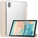 Per Blackview Tab 12/12 Pro Custodia per tablet in pelle smerigliata semitrasparente 3 volte (albicocca)