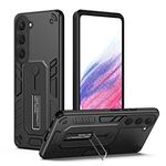 Per Samsung Galaxy S23 5G Variety Brave Armor Custodia per telefono con anello per dito (nero)