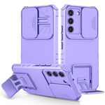 Per Samsung Galaxy S22 5G supporto stereoscopico custodia per telefono camshield scorrevole (viola)