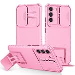 Per Samsung Galaxy S22 + 5G supporto stereoscopico custodia per telefono camshield scorrevole (rosa)