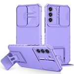 Per Samsung Galaxy S22+ 5G Supporto stereoscopico Custodia scorrevole per telefono camshield (viola)