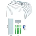 Arco da giardino Cerchi per serre in acciaio antiruggine Telaio per tunnel Supporto per piante, Speci: S 3 aste 16 archi