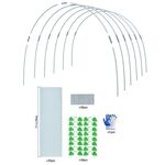 Arco da giardino Cerchi per serre in acciaio antiruggine Telaio per tunnel Supporto per piante, Speci: M 4 aste 6 archi