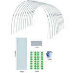 Arco da giardino Cerchi per serre in acciaio antiruggine Telaio per tunnel Telaio per piante Supporto per piante, Speci: M 4 aste 12 archi