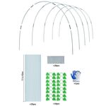 Arco da giardino Cerchi per serre in acciaio antiruggine Telaio per tunnel Supporto per piante, Speci: L 5 aste 5 archi