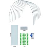 Arco da giardino Cerchi per serre in acciaio antiruggine Telaio per tunnel Supporto per piante, Speci: L 5 aste 10 archi