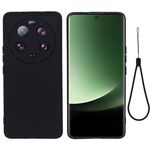 Custodia per telefono antiurto in silicone liquido di colore puro per Xiaomi 13 Ultra 5G (nero)