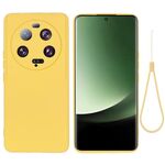 Per Xiaomi 13 Ultra 5G Custodia per telefono antiurto in silicone liquido di colore puro (giallo)