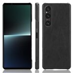 Per Sony Xperia 1 V Litchi Texture Cover posteriore Custodia per telefono (nero)