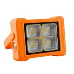 Luce di inondazione solare Torcia portatile Lampada da lavoro di emergenza (arancione)