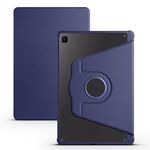 Custodia in pelle per tablet Smart con rotazione a 360 gradi in acrilico per Samsung Galaxy Tab S6 Lite P610 (blu scuro)