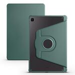 Custodia in pelle per tablet Smart con rotazione a 360 gradi in acrilico per Samsung Galaxy Tab S6 Lite P610 (verde scuro)