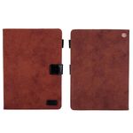 Per Amazon Fire Max 11 2023 Custodia Smart Tablet in pelle con trama in tessuto (marrone)