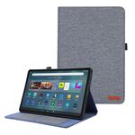 Custodia per tablet Amazon Fire Max 11 in pelle e tessuto (blu)