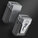 Ventilatore a collo appeso senza foglie ad alto vento portatile da esterno con funzione di alimentazione (Deep Space Grey)