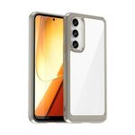 Per Samsung Galaxy S23 FE Custodia per telefono in acrilico serie colorata + TPU (grigio trasparente)