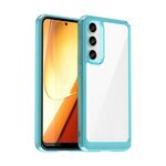 Per Samsung Galaxy S23 FE Custodia per telefono in acrilico serie colorata + TPU (blu trasparente)