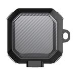 Per Samsung Buds Live / Buds2 / Pro / 2Pro TPU + PC Custodia protettiva per auricolari wireless in fibra di carbonio trasparente con interruttore (grigio nero)