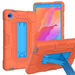 Per Huawei MatePad T8 Custodia per tablet PC ibrida in silicone Robot B3 a colori a contrasto con supporto (arancione blu)