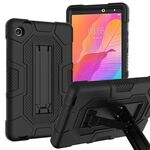 Per Huawei MatePad T8 Custodia per tablet PC ibrida in silicone robot B3 a contrasto di colore con supporto (nero)