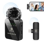 Microfono lavalier wireless PULUZ per iPhone / iPad, ricevitore a 8 pin (nero)