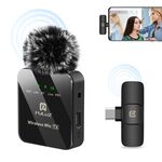 Microfono lavalier wireless PULUZ per telefono di tipo C, ricevitore di tipo C (nero)